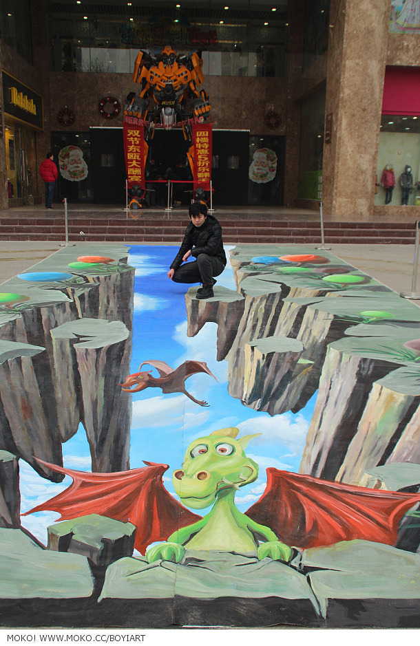兰州市东欧国际儿童商城3D街头立体画展示-北京金盛博创专业3D画团队出品