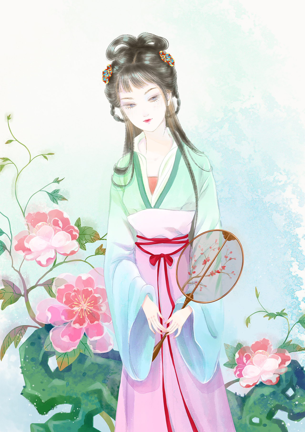 古风仕女|插画|商业插画|凤兮520 - 原创作品 - 站酷 (zcool)