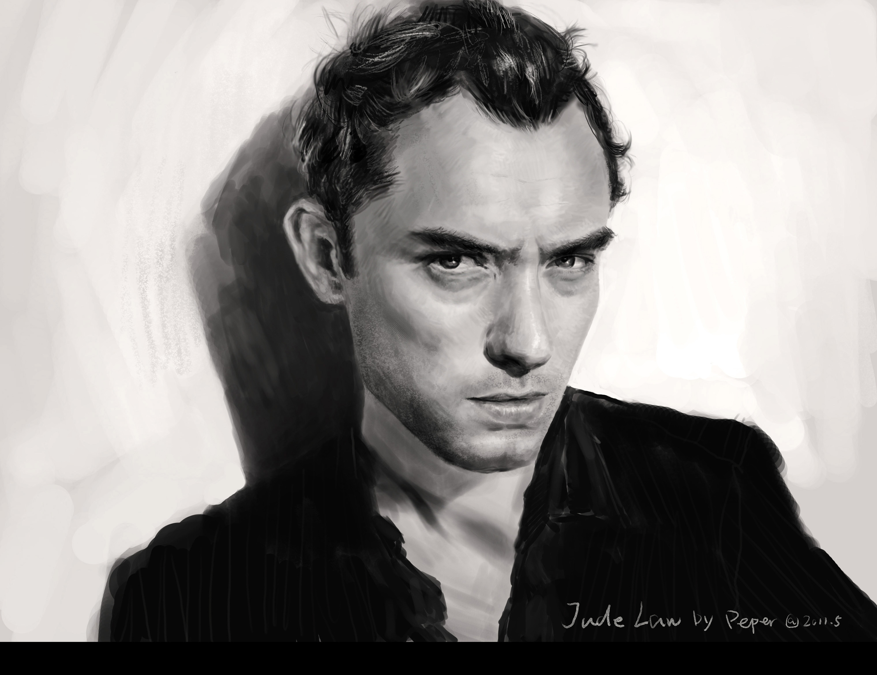 裘德洛 jude law|插画|插画习作|peper - 原创作品 - 站酷 (zcool)