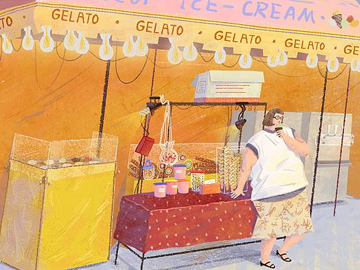 街边的冰淇淋小店