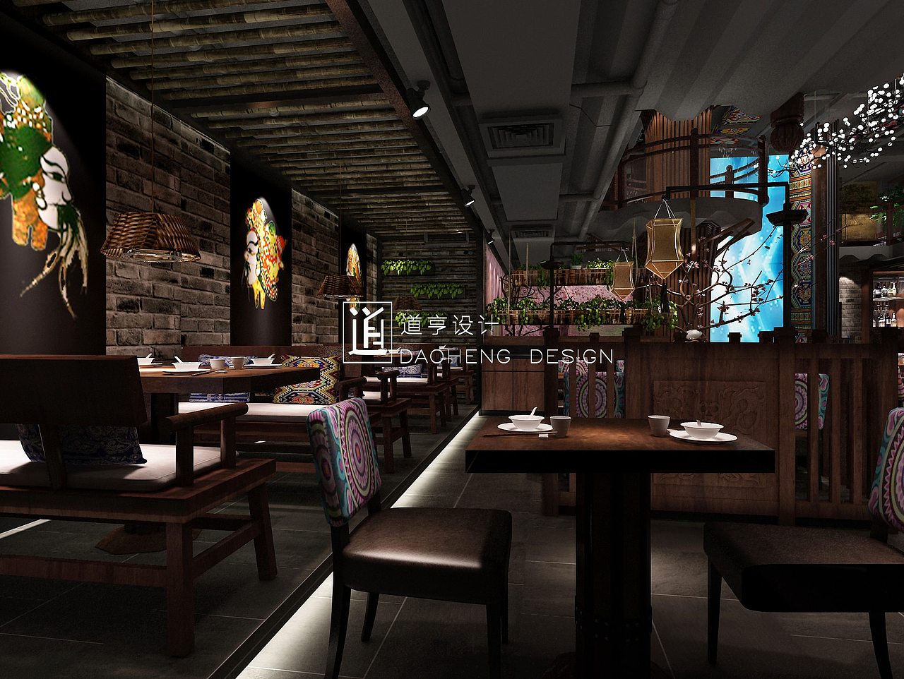 主题餐厅设计效果图（图ZOTkxODMzNjQ=） - 家装设计 - 站酷设计师健身房设计原创素材 - 站酷ZCOOL