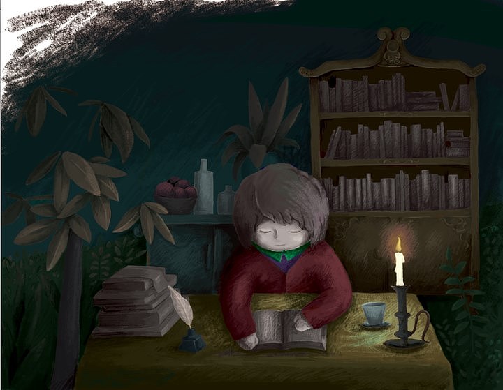 夜读|插画|商业插画|高小七7 - 原创作品 - 站酷 (zcool)