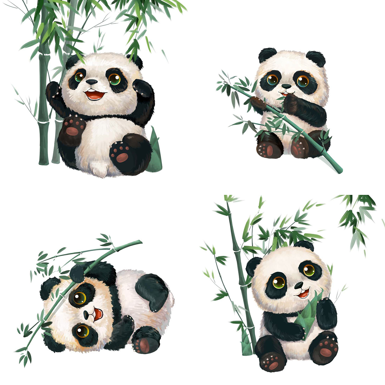 动漫可爱的熊猫壁纸 - Sarita Wallpapers