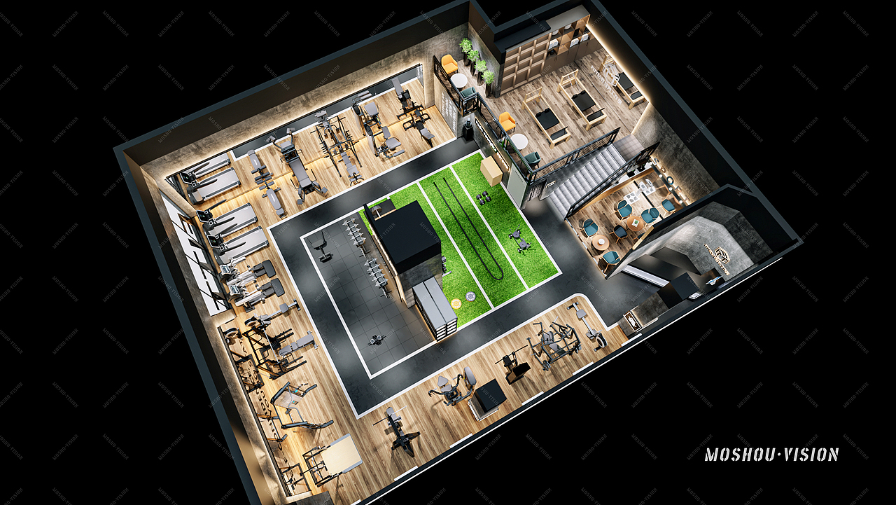 FIT私教健身工作室（图ZMjgwMjgyNTU2） - 商业空间设计 - 站酷设计师魔手表现工作室原创素材 - 站酷ZCOOL