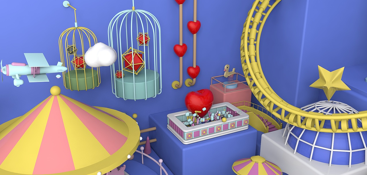 C4D游乐场（图ZMTgwMzcwNTA4） - 其他UI - 站酷设计师是树精精呀原创素材 - 站酷ZCOOL