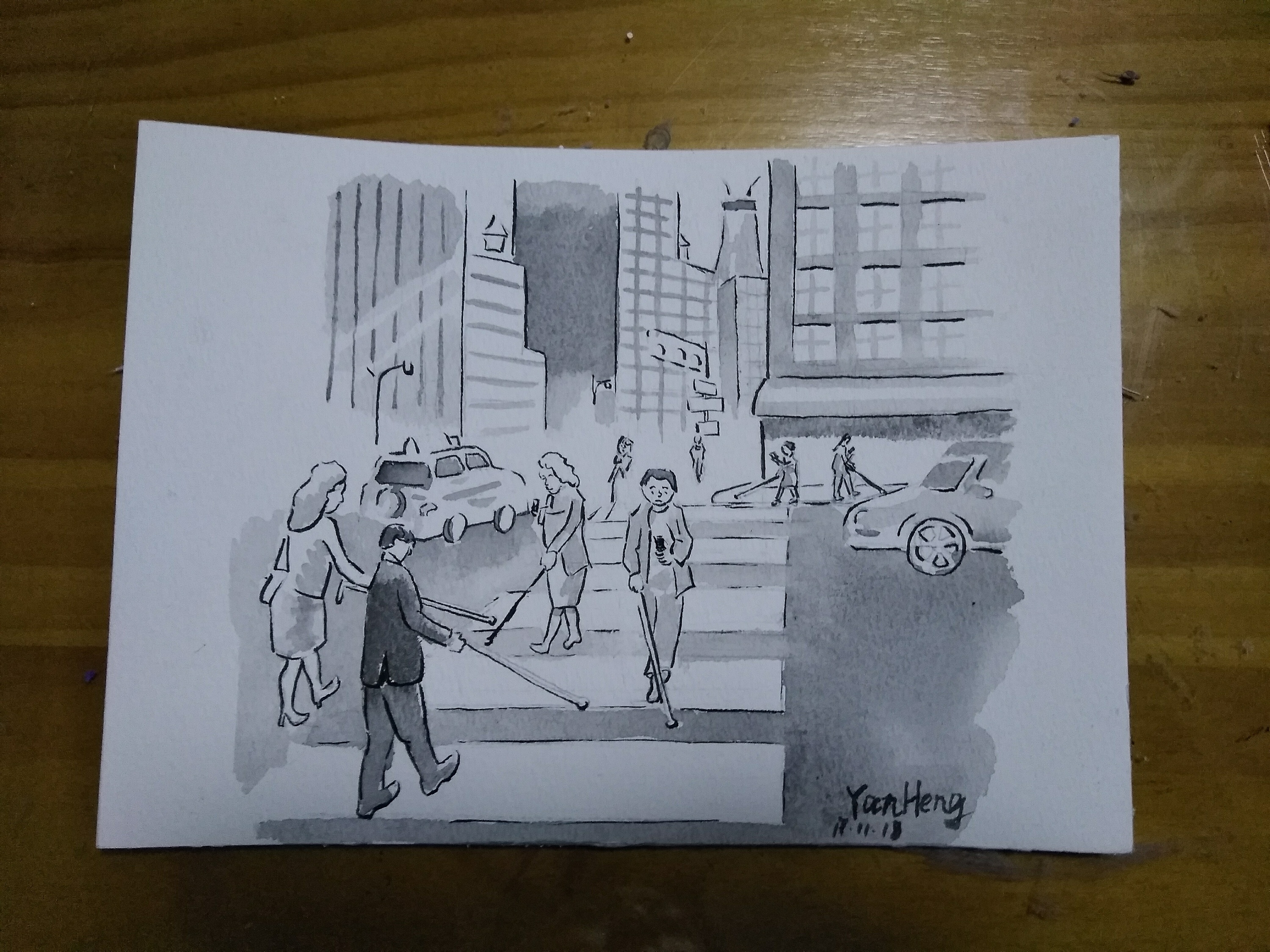 《低头族》|纯艺术|绘画|小象艺术工作室 - 原创作品 - 站酷 (zcool)