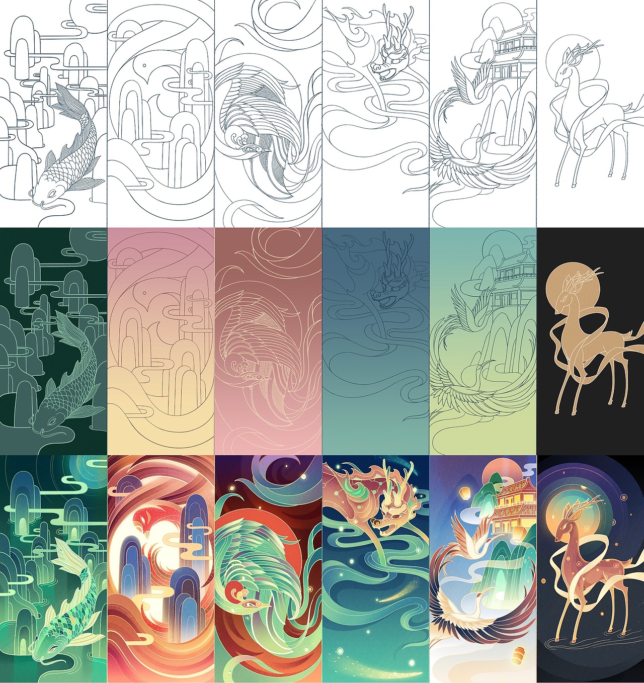 国风壁纸（图ZMjY1OTA1NTQw） - 创作习作 - 站酷设计师东东船长与东东原创素材 - 站酷ZCOOL