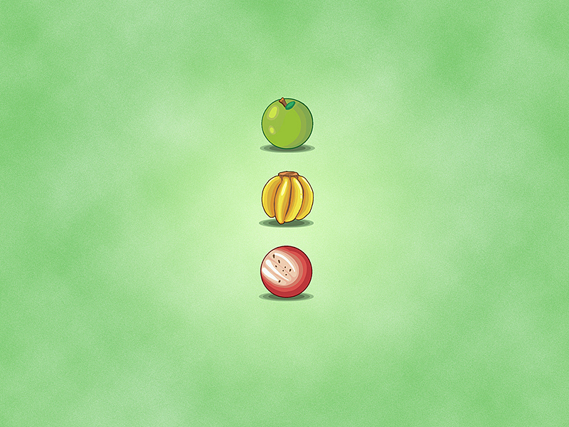 一组手机游戏蔬菜水果主题图