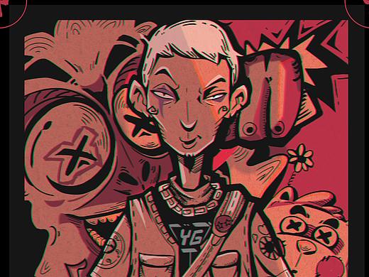 插画潮流涂鸦板绘角色人物练习