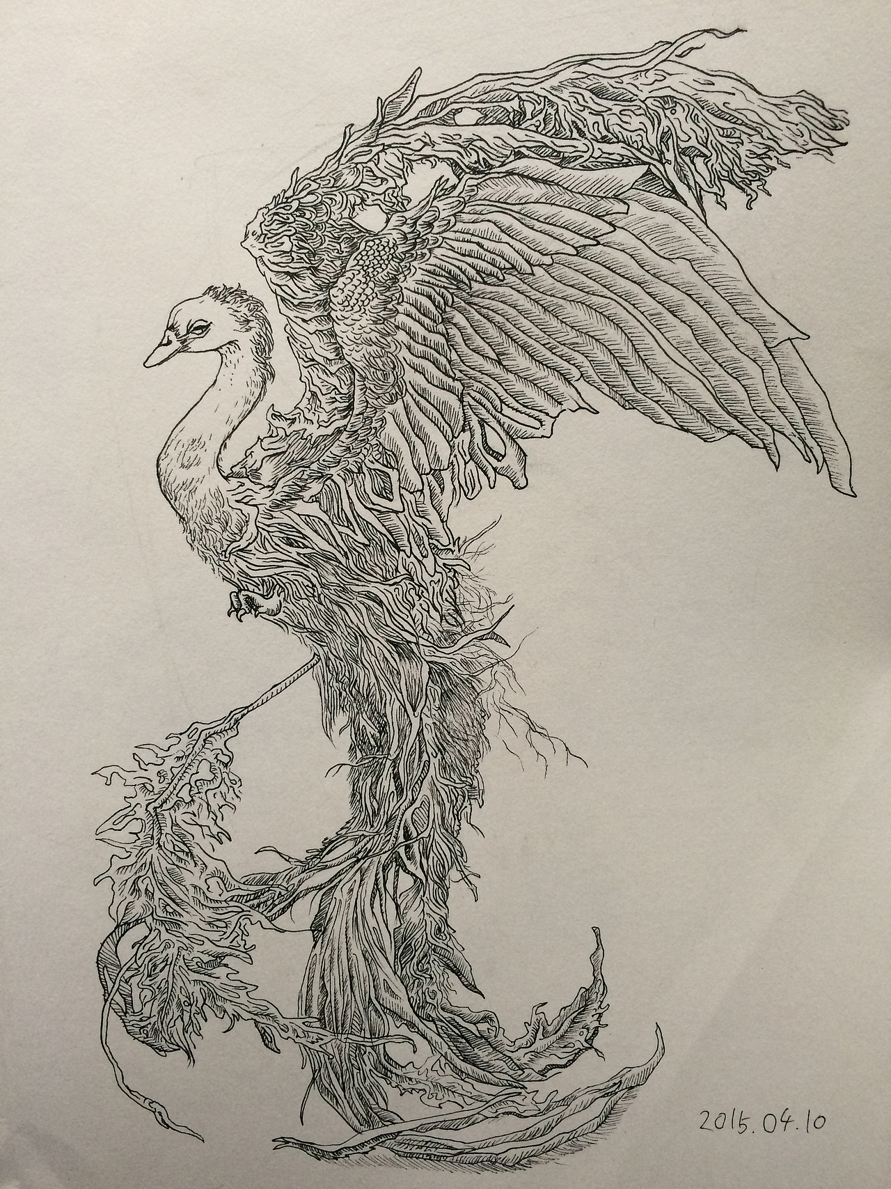 针管笔和圆珠笔画 （ellen jewett 奇幻动物雕塑）临摹（图ZMjcwODE3ODg=） - 绘画 - 站酷设计师爱画画的小旭原创素材 - 站酷ZCOOL