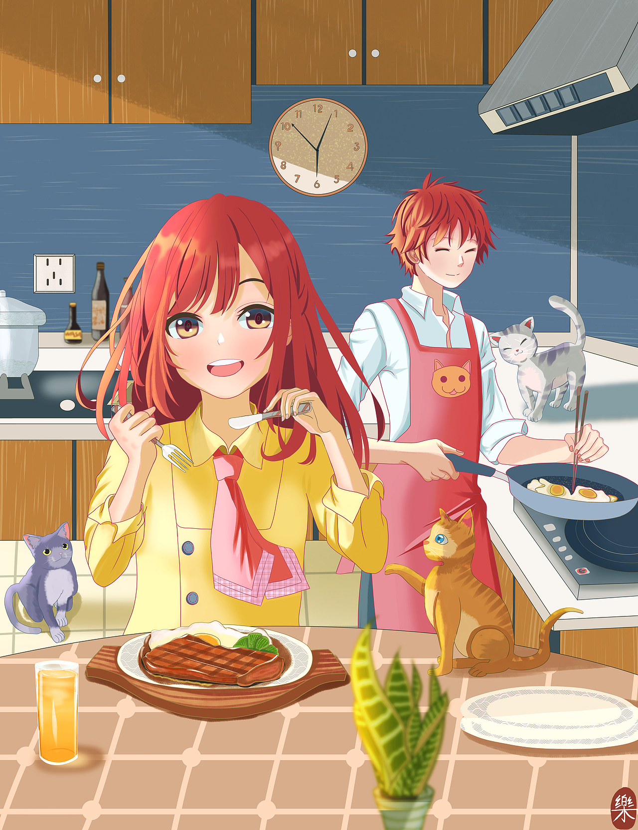 予你四季（系列插圖）（圖ZMzAwNzQ1Mzg4） - 商業(yè)插畫 - 站酷設(shè)計師堅持畫畫的樂樂原創(chuàng)素材 - 站酷ZCOOL