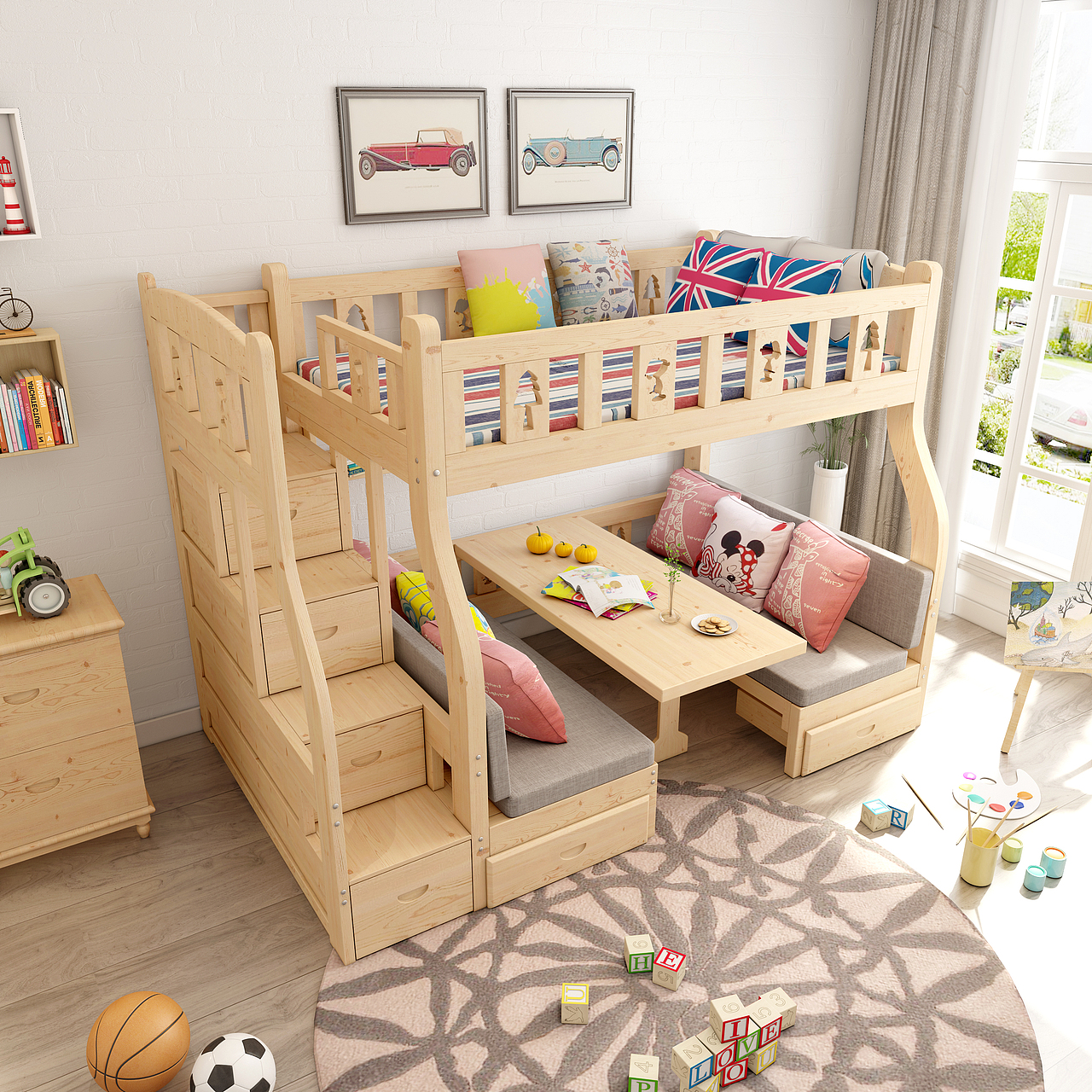 儿童床3D设计（图ZNTk1OTM0NjA=） - 家装设计 - 站酷设计师艺帮设计原创素材 - 站酷ZCOOL