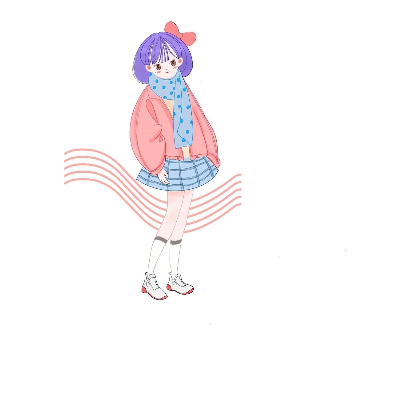 摸鱼，甜甜的jk少女鸭