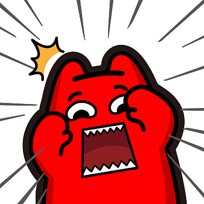 i71【魔鬼猫表情-害怕】#半身 惊讶 吃惊 挡脸 防卫 漫画风 ip 动漫