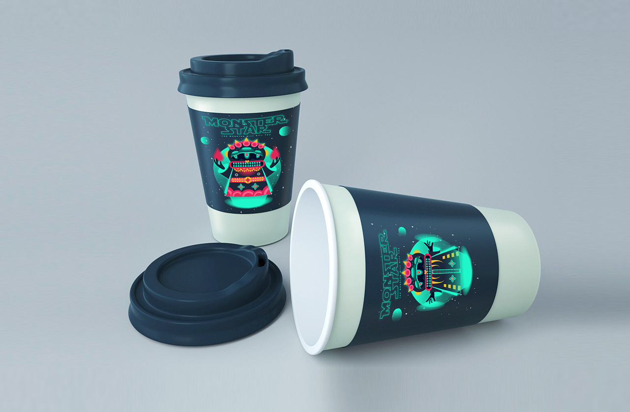 小怪兽情侣奶茶杯