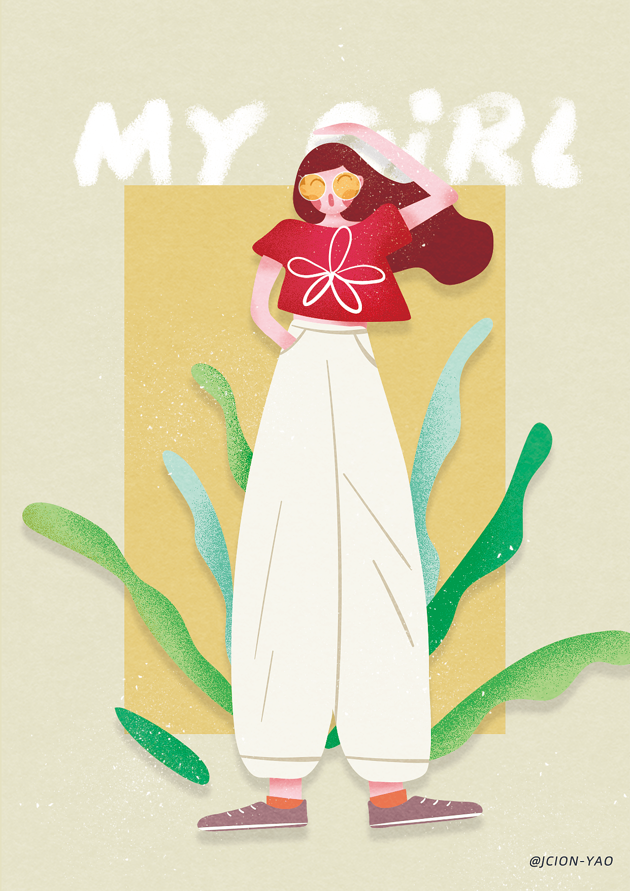 MY Girl（图ZMjE1ODMyMDA0） - 商业插画 - 站酷设计师游泳的魚原创素材 - 站酷ZCOOL