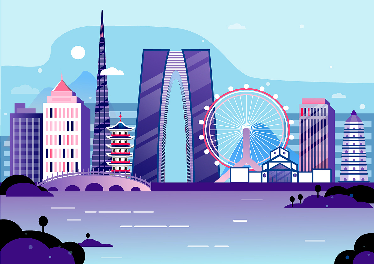 矢量城市苏州|插画|商业插画|静气兰_原创作品-站酷zcool