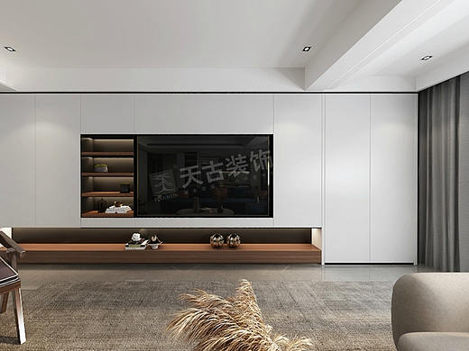 公园大道大平层装修案例,现代风格设计,天古装饰公司