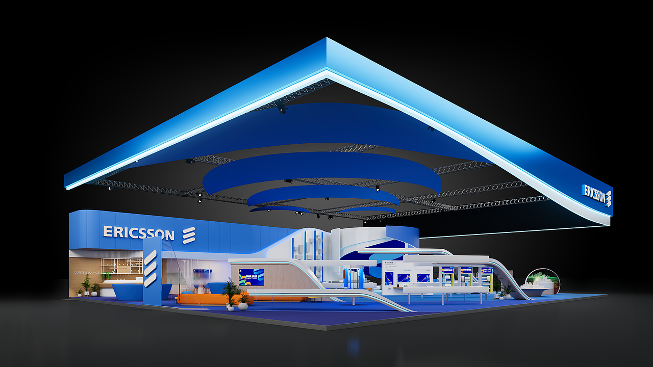 爱立信CIIE展台设计—Ericsson booth design（图ZMzExMzMzOTUy） - 展陈设计 - 站酷设计师NormanYan原创素材 - 站酷ZCOOL