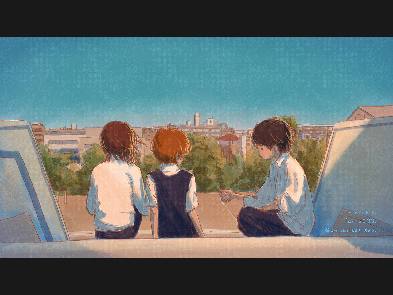 电影氛围感插画