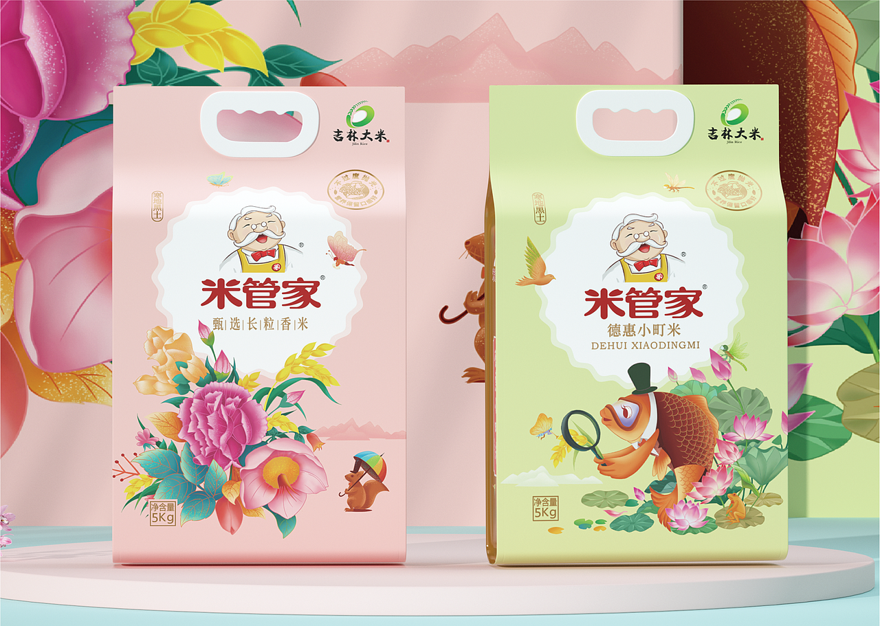东北大米|米管家东北大米系列包装设计|智多邦（图ZMzAzMDg0MDYw） - 包装 - 站酷设计师智多邦原创素材 - 站酷ZCOOL