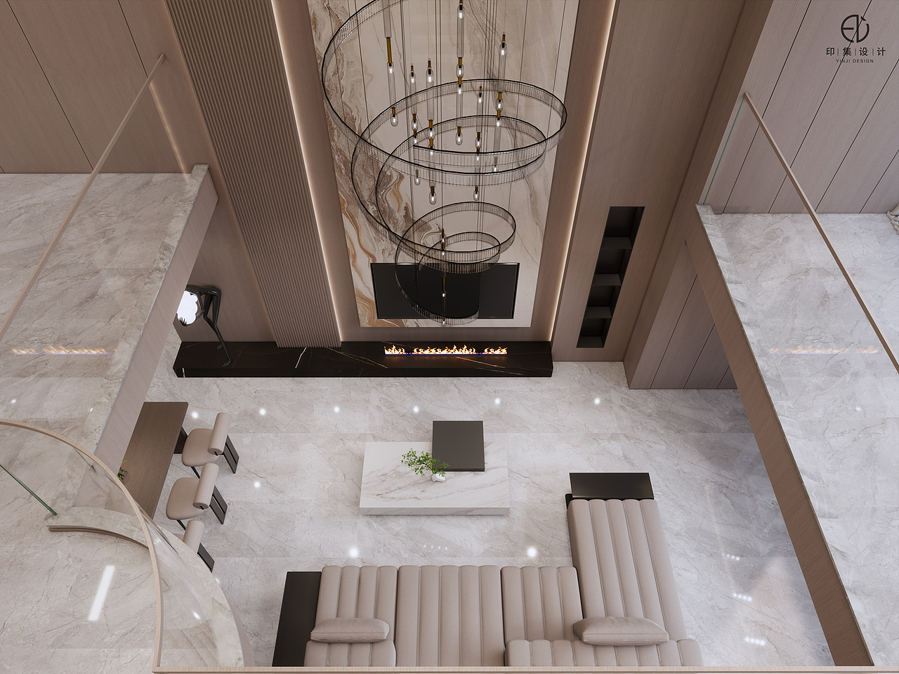 265㎡ 现代轻奢风: 微霞含翠,静落轻柔