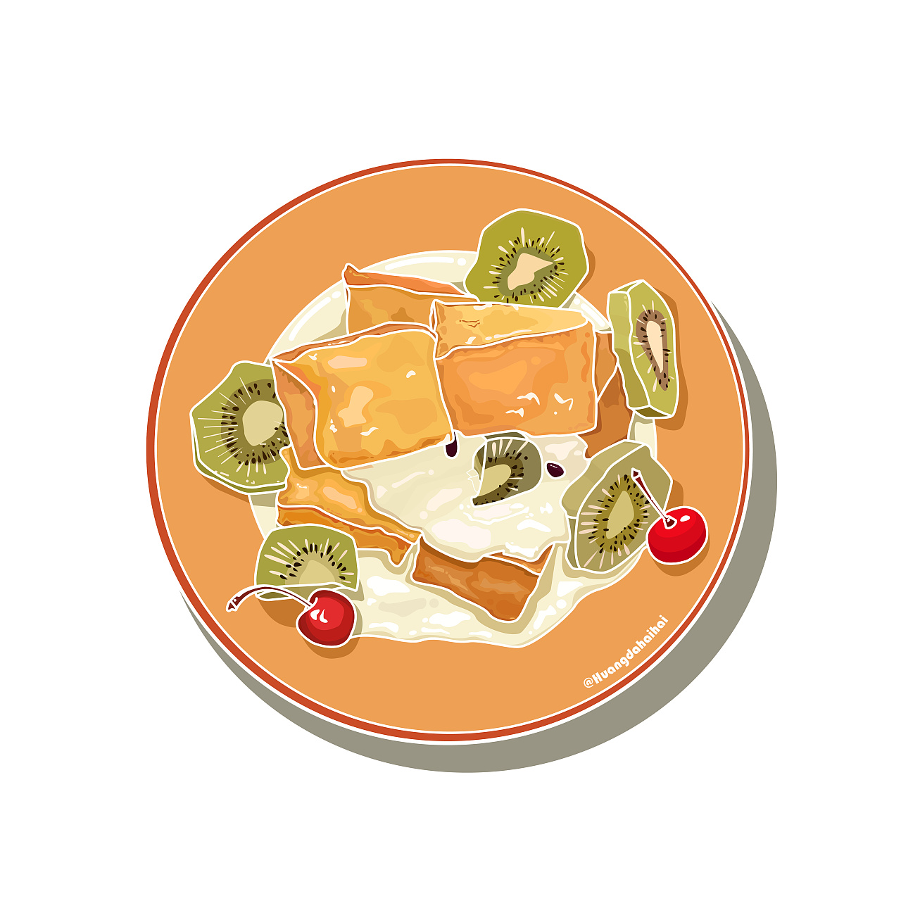 ai美食系列插画