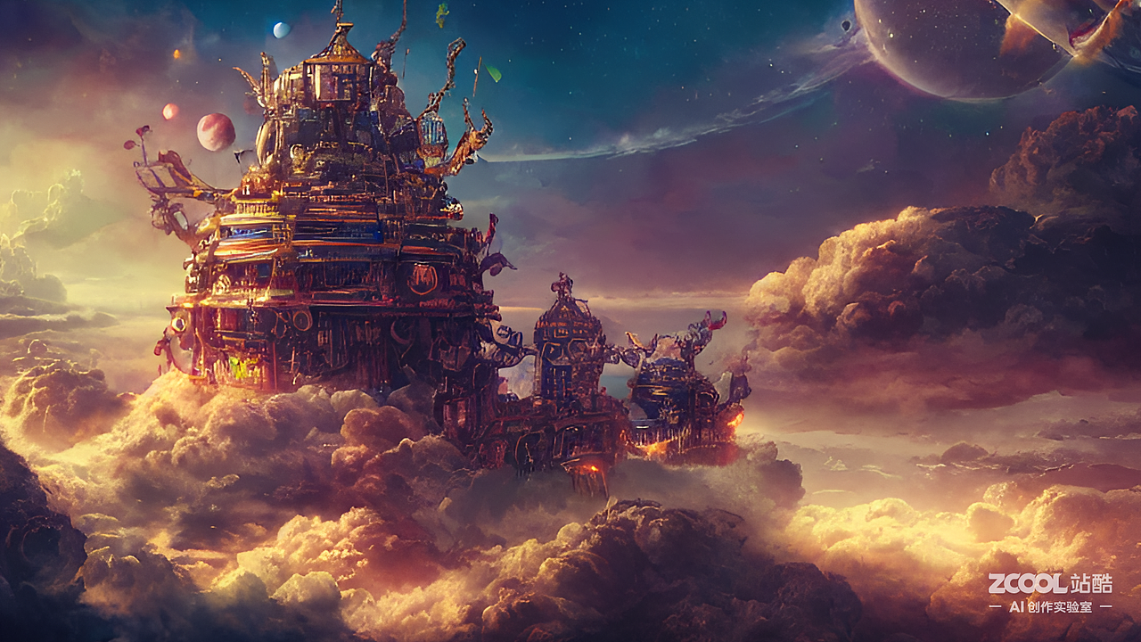 #AI创作实验室#这大概是梦里的彩虹宫殿