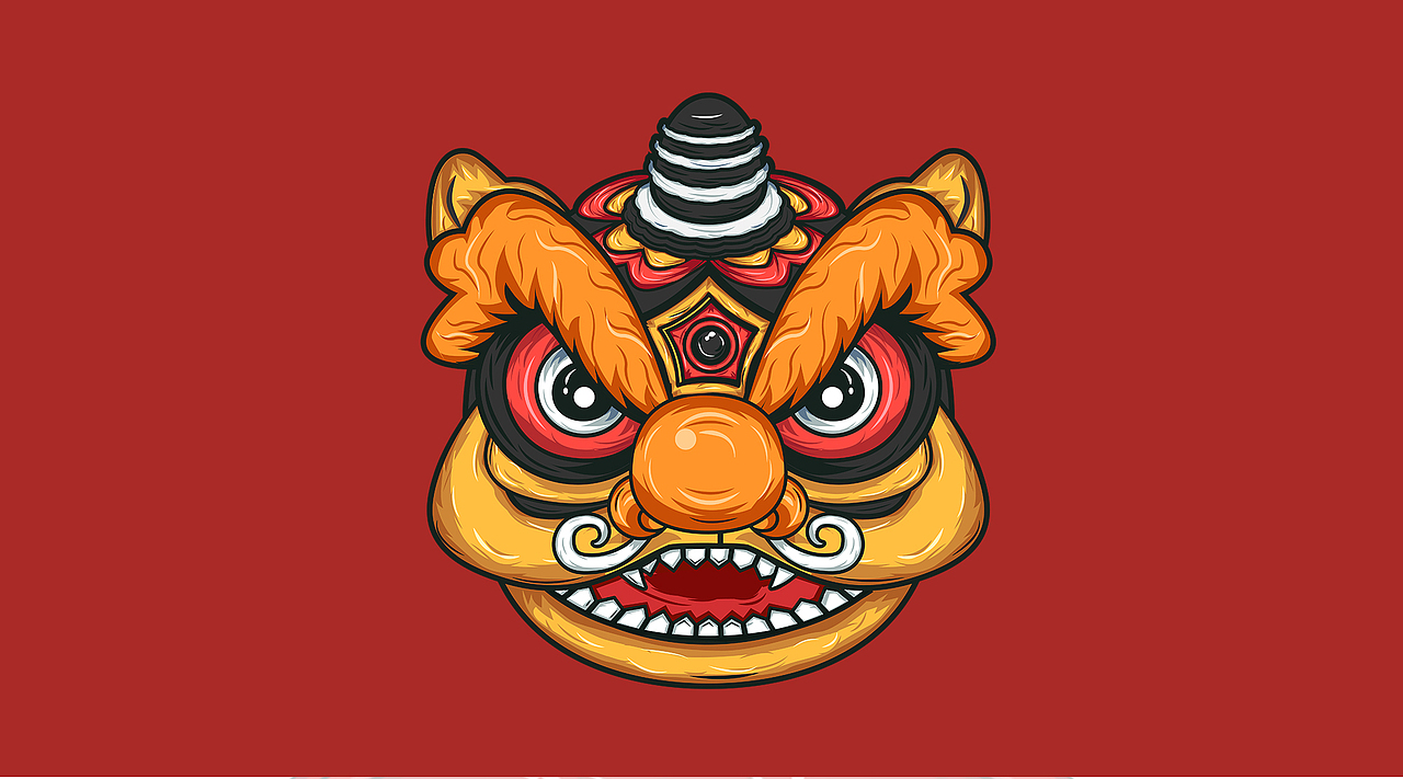 国潮醒狮美食插画（图ZMjExNDUxNzQw） - 创作习作 - 站酷设计师小草clover原创素材 - 站酷ZCOOL