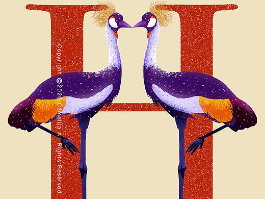 26个字母与动物的创意组合插画