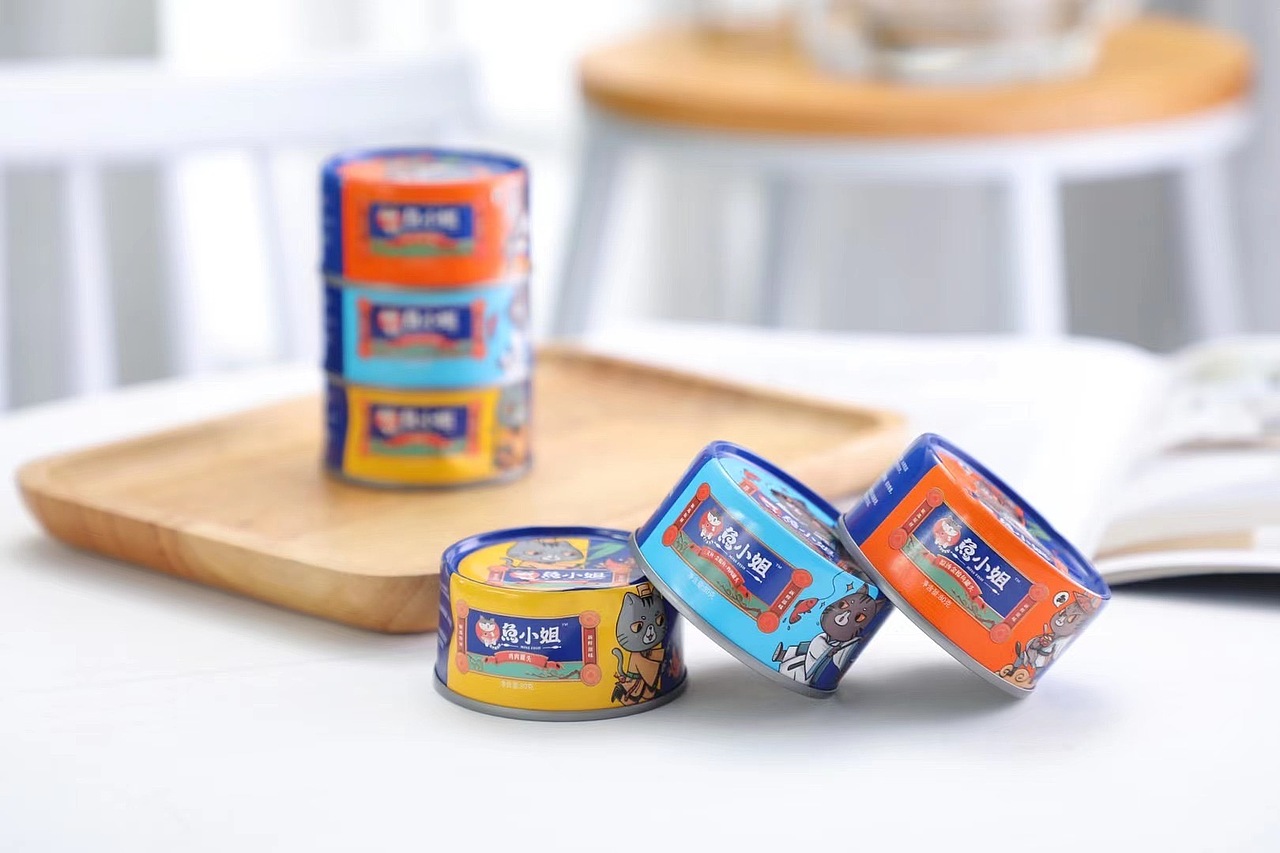 鱼小姐猫罐头品牌包装设计