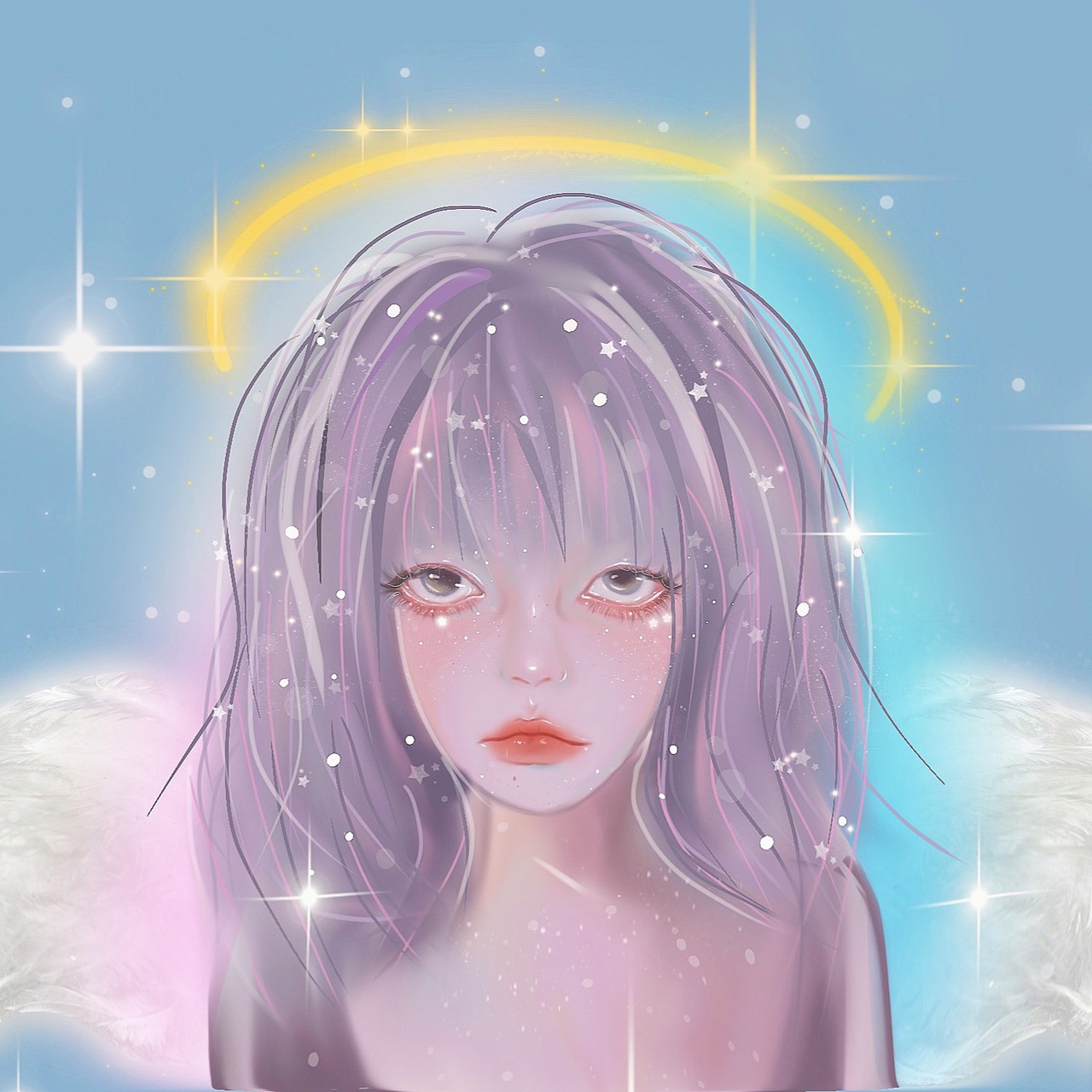 厚涂人像手绘（图ZMjUzNTQ1MTY0） - 单幅漫画 - 站酷设计师妮口nickole原创素材 - 站酷ZCOOL