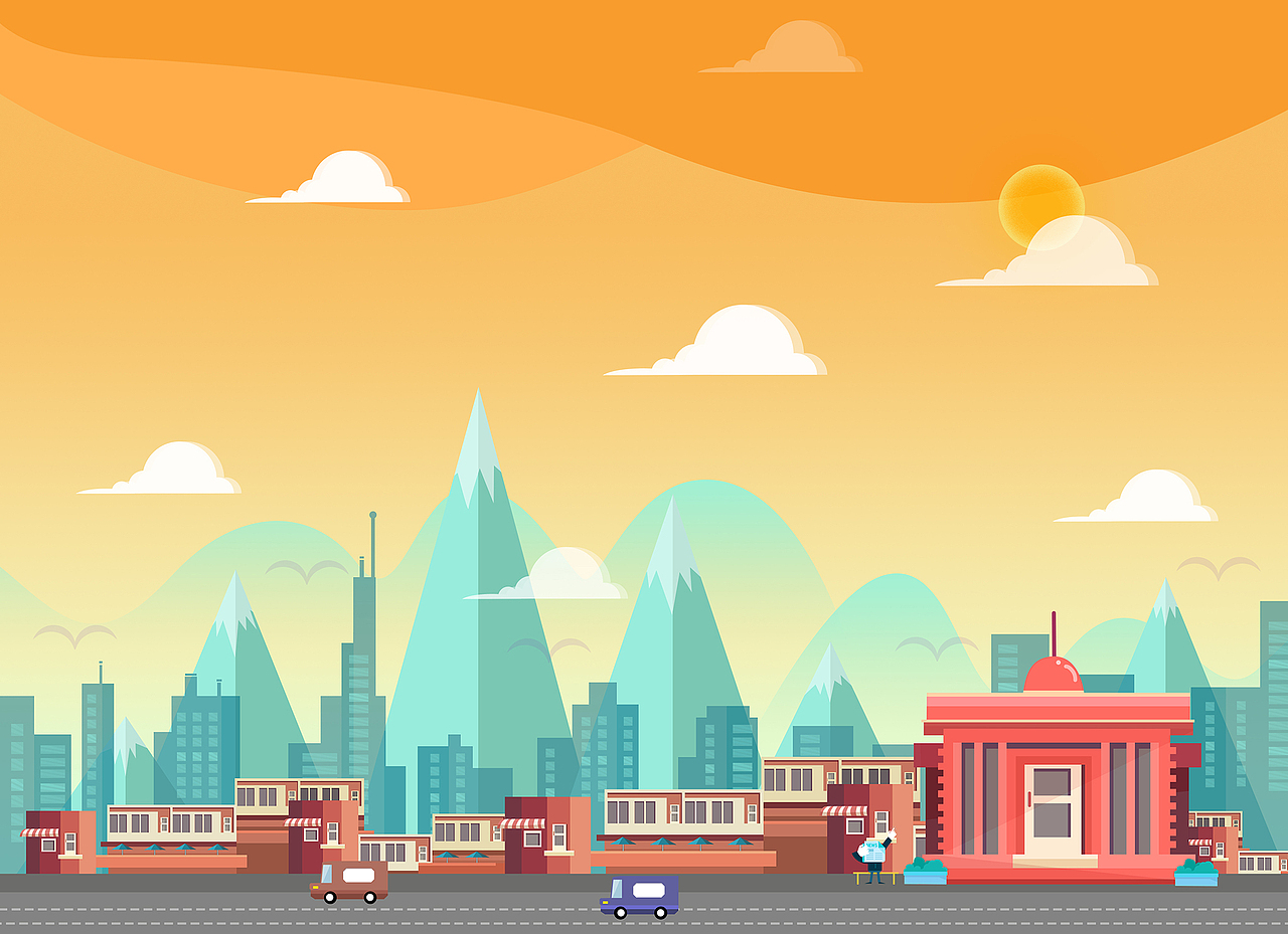 城市的节奏（图ZMzMxMzIyNjQ=） - 主题/皮肤 - 站酷设计师小耳朵Tiki原创素材 - 站酷ZCOOL