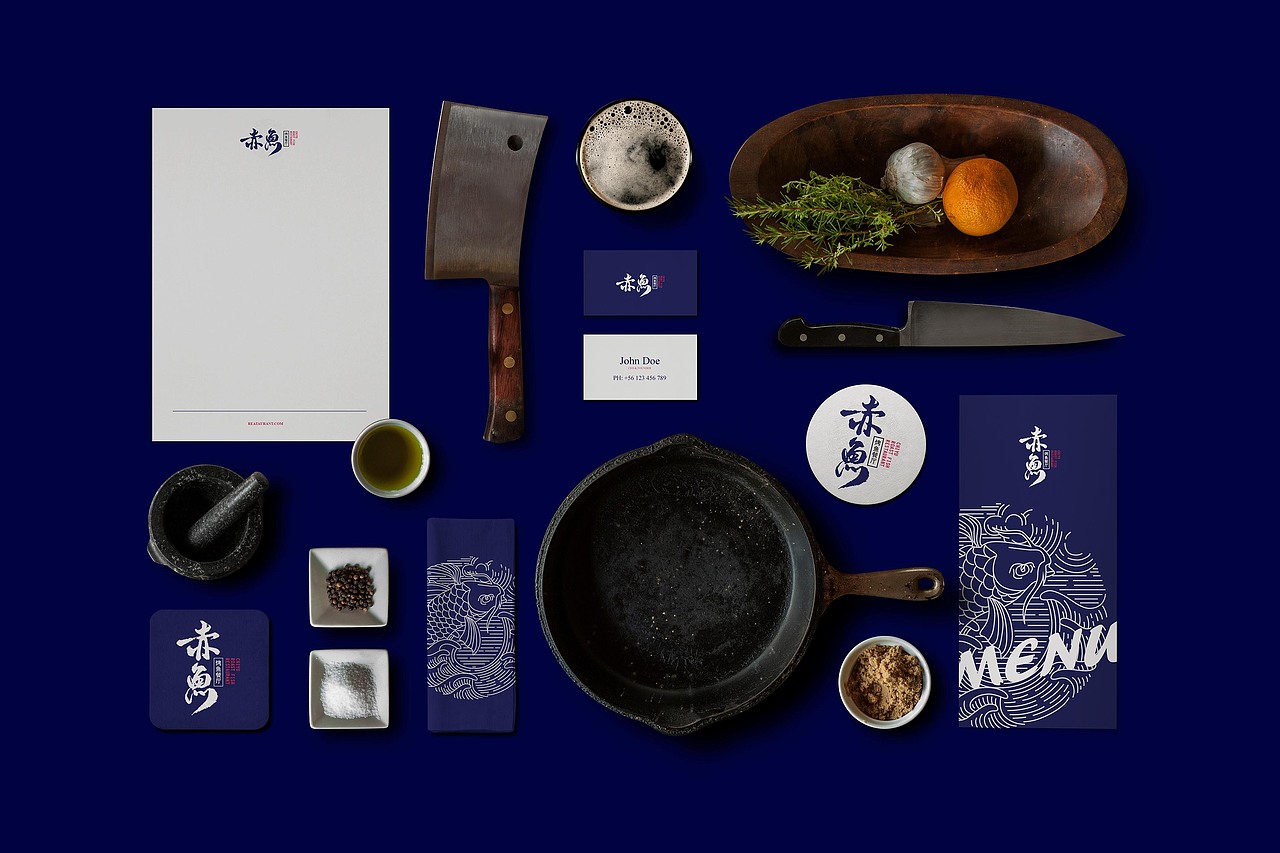 April作品「 赤鱼烤鱼餐厅 」品牌设计（图ZNzkxMzg1NzY=） - Logo - 站酷设计师猿人创意工作室原创素材 - 站酷ZCOOL