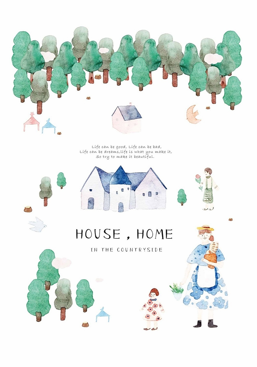《house，home》插画