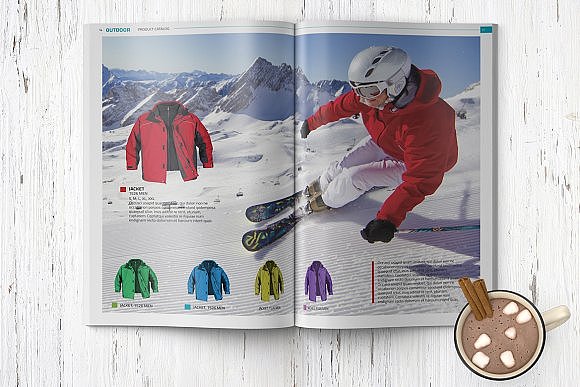 42页户外服装产品画册模板