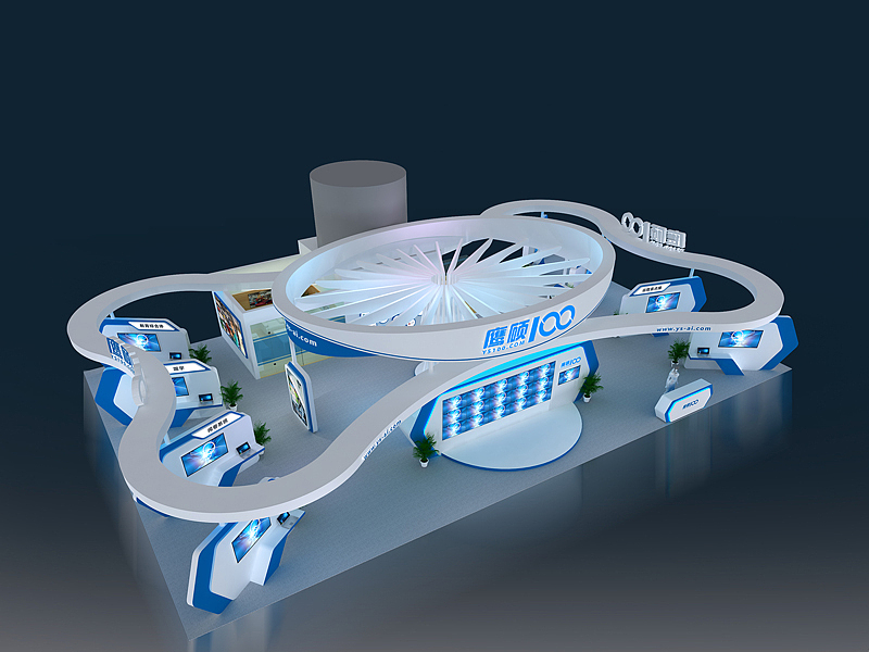 鹰顾100展会效果图设计