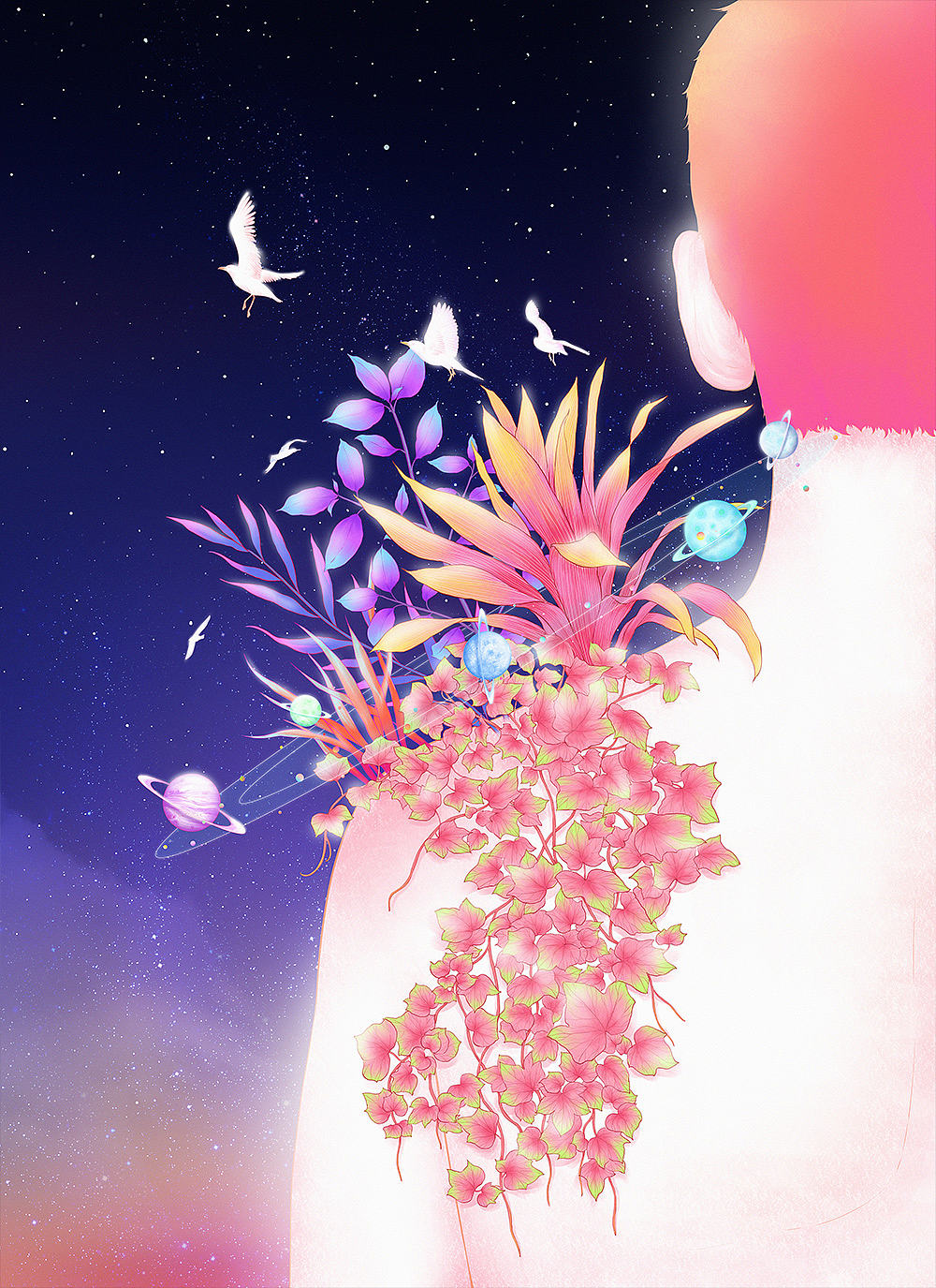 《繁花落梦》(图ZMTAzNTA0NTIw) - 商业插画 - 站酷设计师南国夏原创素材 - 站酷ZCOOL