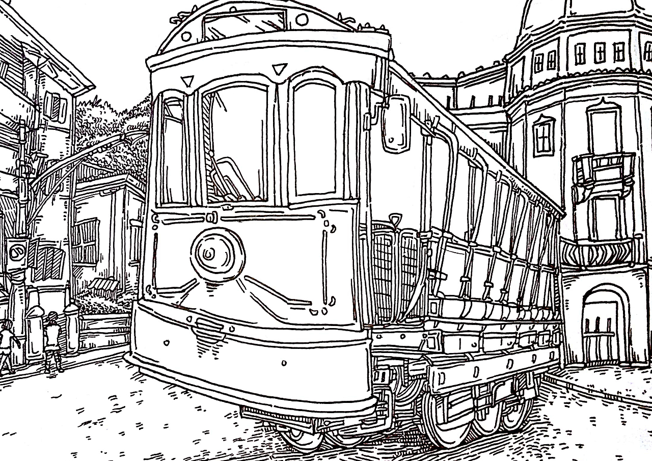 电车速写|纯艺术|绘画|剑齿虎vzxcg_原创作品-站酷zcool