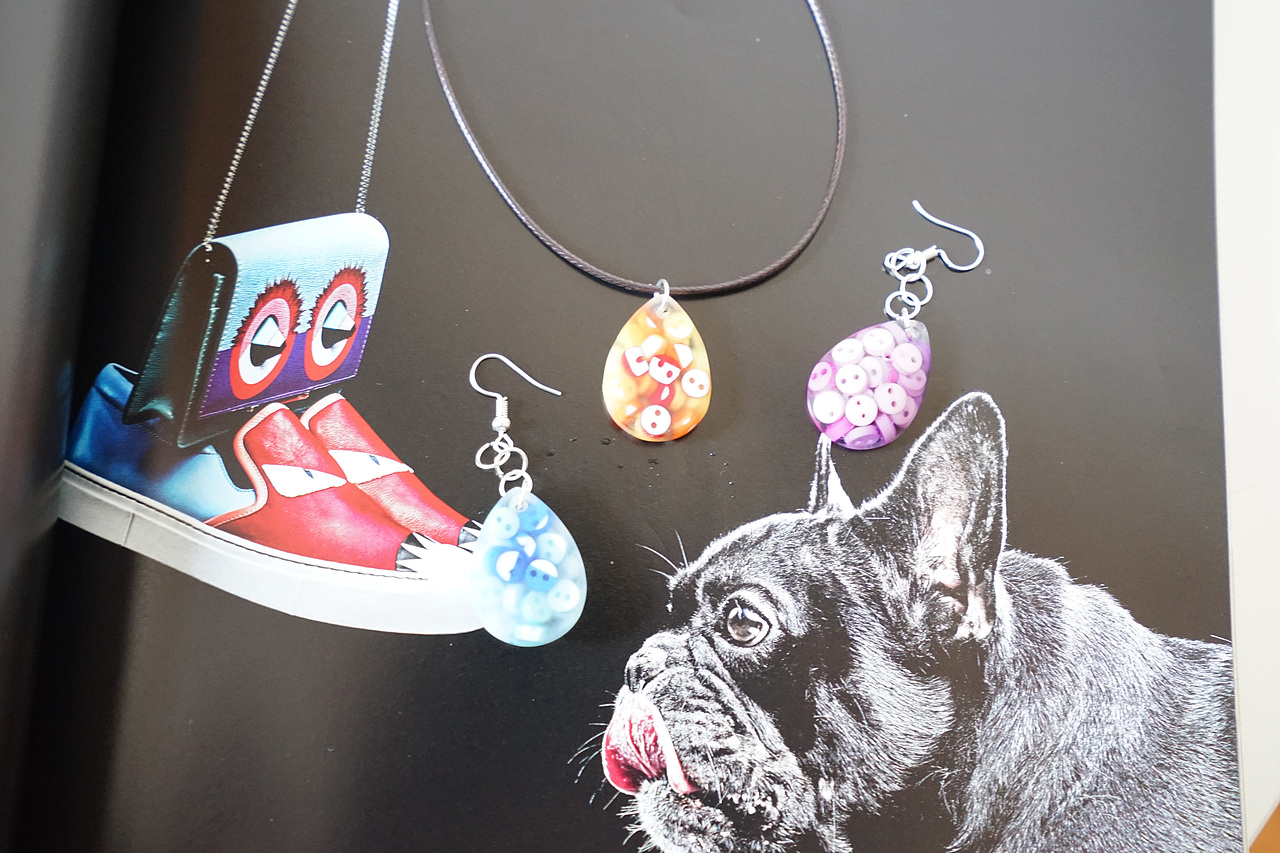 创意纽扣饰品设计（项链，耳钉，耳坠，胸针）