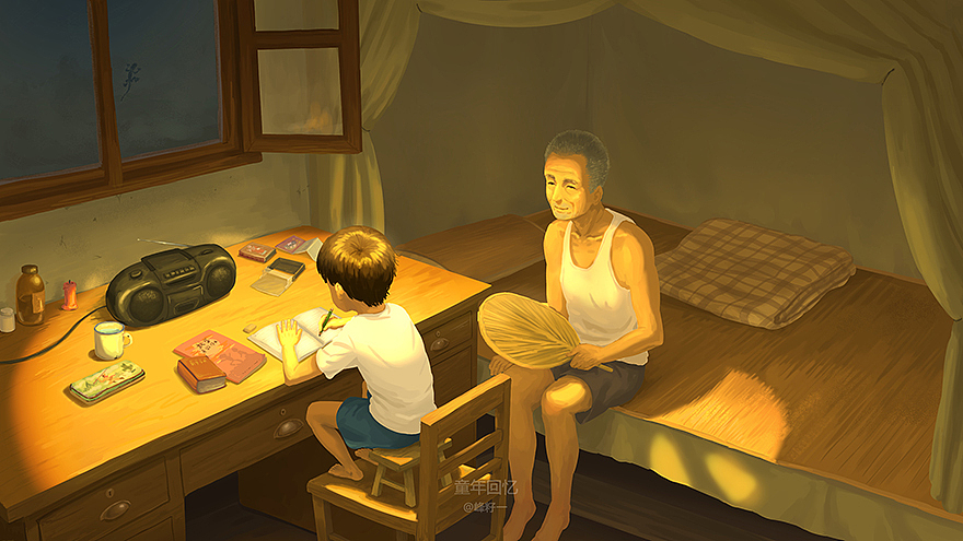 童年回忆 暑假（图ZNTQ1OTM2ODg=） - 创作习作 - 站酷设计师峰籽一原创素材 - 站酷ZCOOL