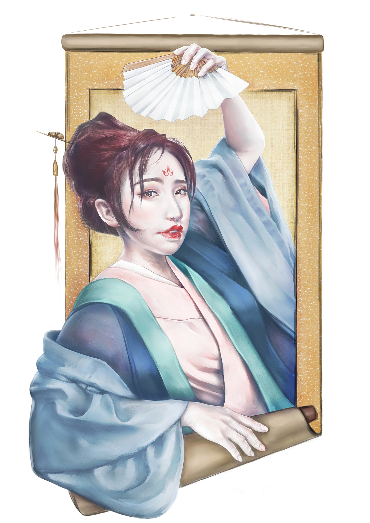 整体调色 发簪 调整细节