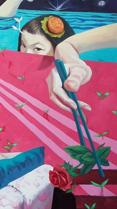 陈其彪 油画《讲故事》尺寸150*100cm（图ZMzEwNjk4ODY4） - 绘画 - 站酷设计师陈其彪原创素材 - 站酷ZCOOL