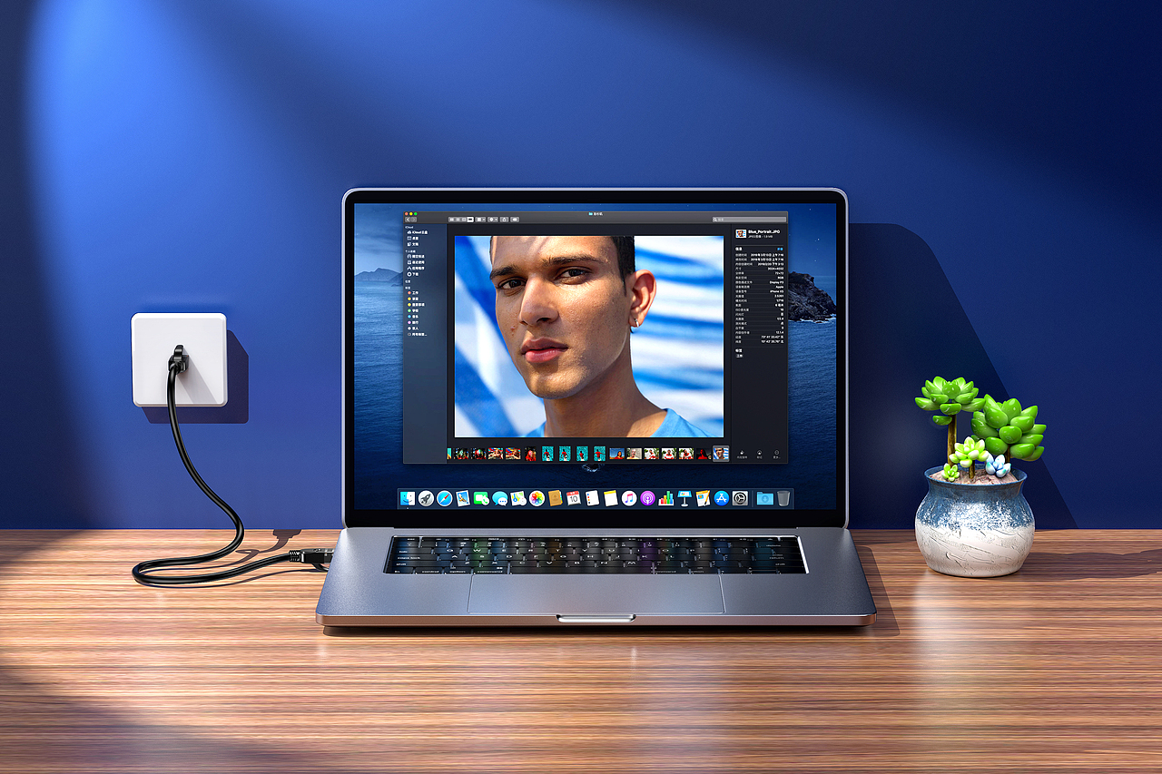 空气净化器 网线 详情页 3C电商渲染