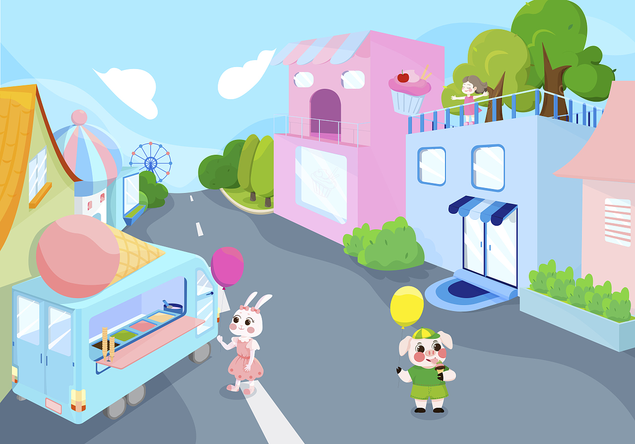 儿童节儿童教育/节日矢量场景人物插图（图ZMjI1Njc3ODM2） - 儿童插画 - 站酷设计师BINGNNN原创素材 - 站酷ZCOOL