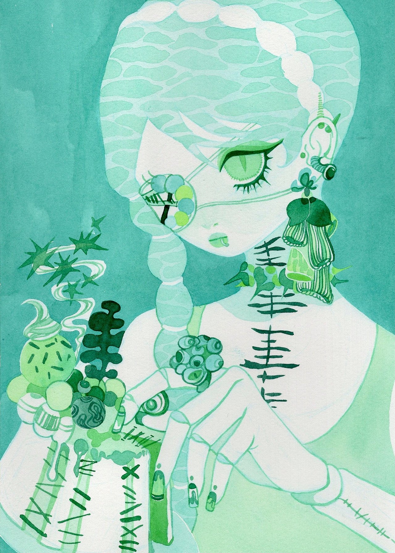 绿之森（图ZMjg2OTU1ODQw） - 艺术插画 - 站酷设计师小鹬_yuunie原创素材 - 站酷ZCOOL