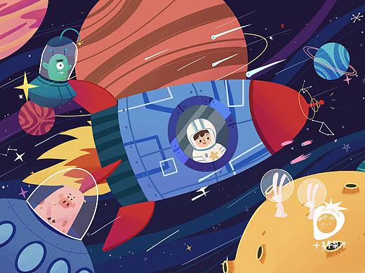 儿童插画｜宇宙探险
