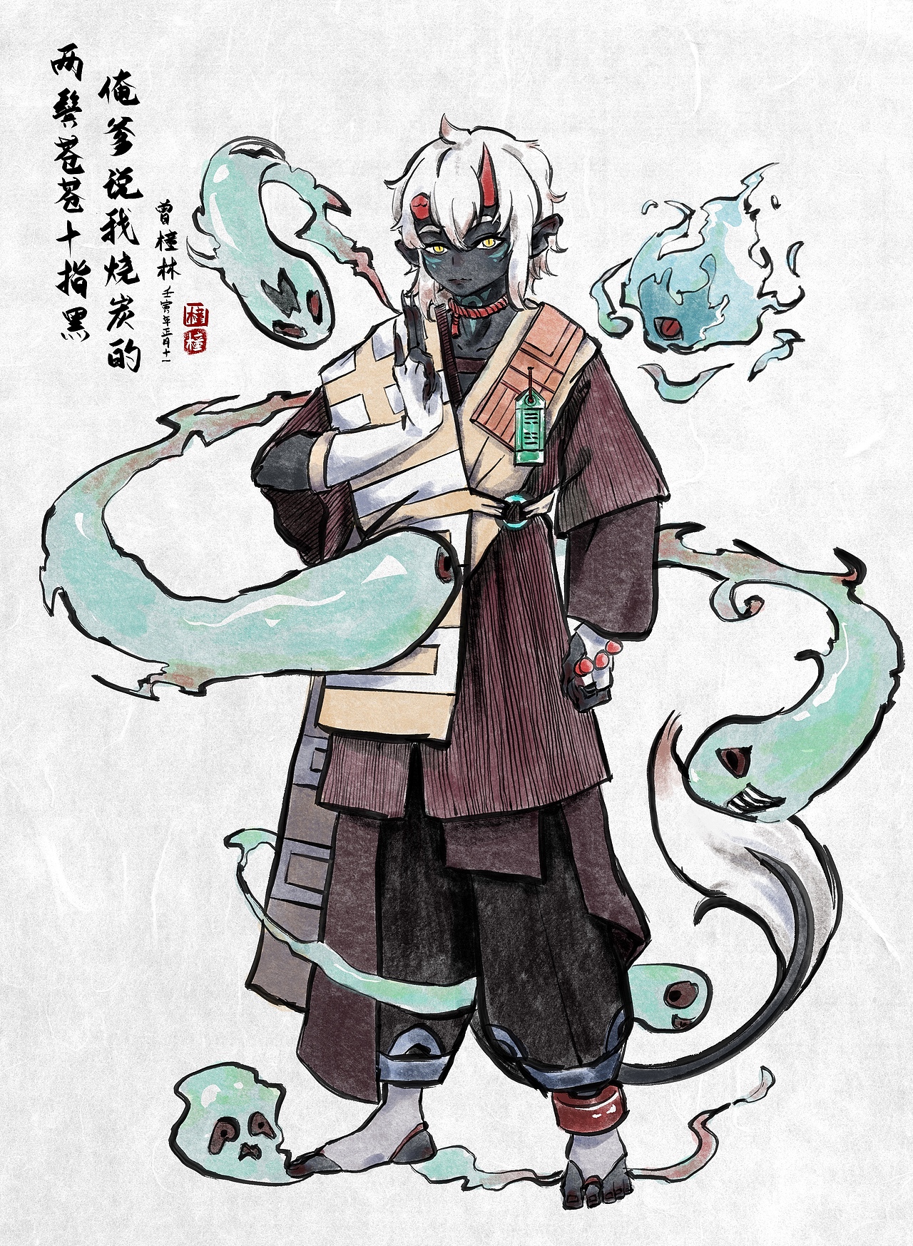 给自己设计的oc（图ZMjkzMDgzMDA4） - 创作习作 - 站酷设计师橦林原创素材 - 站酷ZCOOL