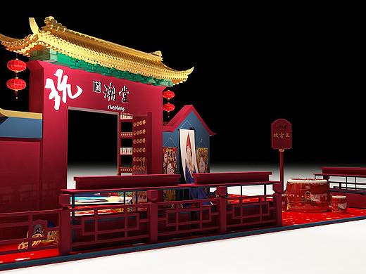 国潮中国风堂潮门头+推头组合快闪店