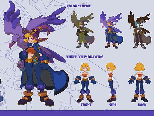 魔法少女和旅行者（個(gè)人主頁-ZNTc2ODQ0MjA=） - 游戲原畫 - 站酷設(shè)計(jì)師辜十七原創(chuàng)素材 - 站酷ZCOOL